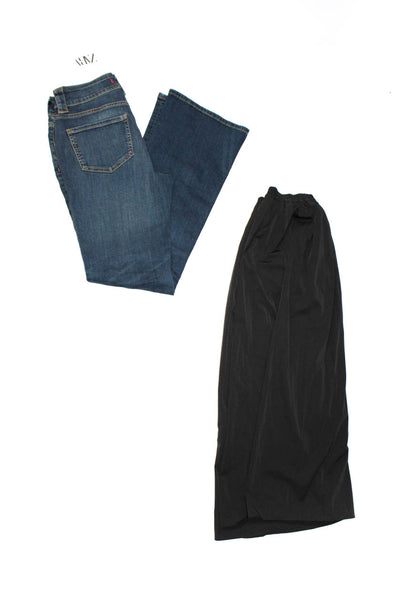Zara Women's Elastic Waist Pockets Unlined Maxi Skirt Black Size XL Lot 2