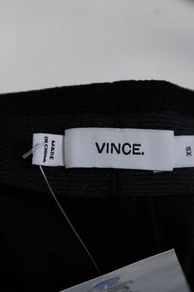 Vince Womens Unlined Elastic Waist Knee Length Pencil Skirt Black Size XS