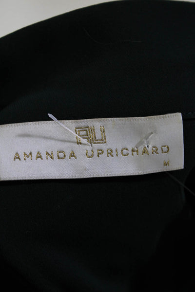 Amanda Uprichard Women's Collared Long Sleeves Mini Shirt Dress Green Size M
