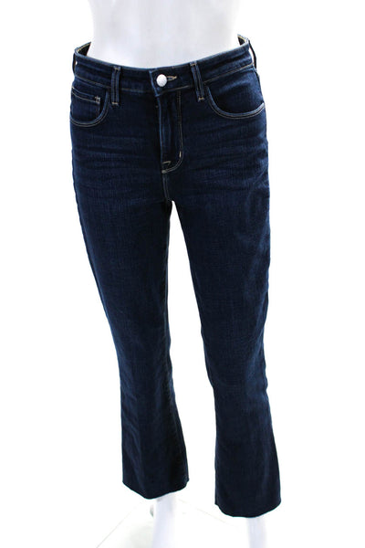 L'Agence Womens Ruth High Rise Straight Leg Jeans Pants Dark Blue Size 26