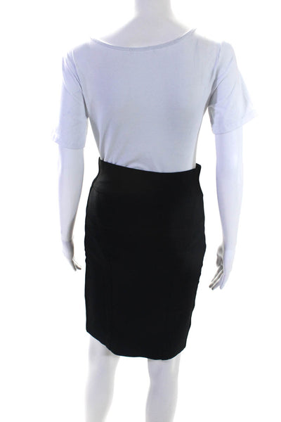 Herve Leger Womens High Waist Knit Bandage Mini Pencil Skirt Black Size Small