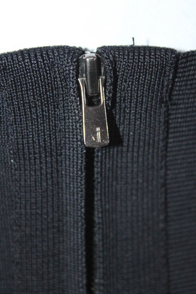 Herve Leger Womens High Waist Knit Bandage Mini Pencil Skirt Black Size Small