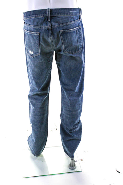 Current/Elliott Mens Medium Wash Denim Classic Fit Straight Jeans Blue Size 32