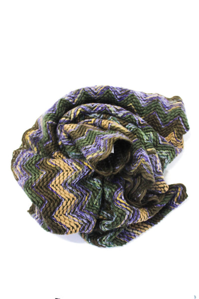 Missoni Womens Multicolor Textured Printed Infinity Scarf