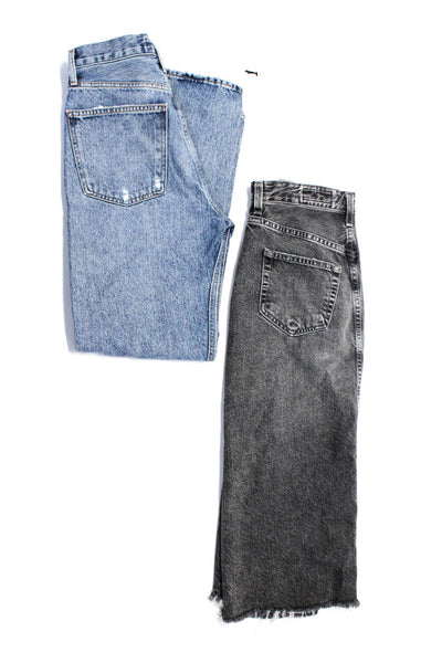 Agolde AG Adriano Goldschmied Womens 90's Straight Jeans Blue Gray Size 25 Lot 2