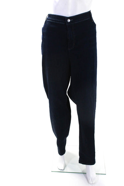 Eileen Fisher Womens Cotton Denim Mid-Rise Straight Leg Jeans Blue Size 20W