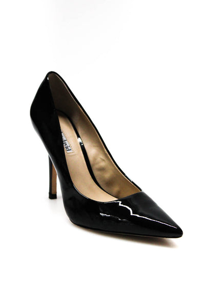 Charles David Womens Patent Leather Pointed Toe Stiletto Pumps Black Size 7.5