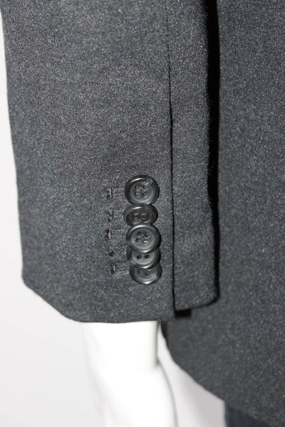 Elizabeth and James Womens Single Button Blazer Jacket Black Size Extra Small