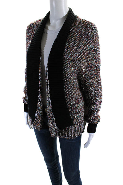 Zadig & Voltaire Womens Oversized Open Knit Cardigan Sweater Multicolored Small