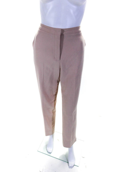 BCBGMAXAZRIA Womens Pleated Front Straight Leg Dress Trousers Pants Pink Size 6