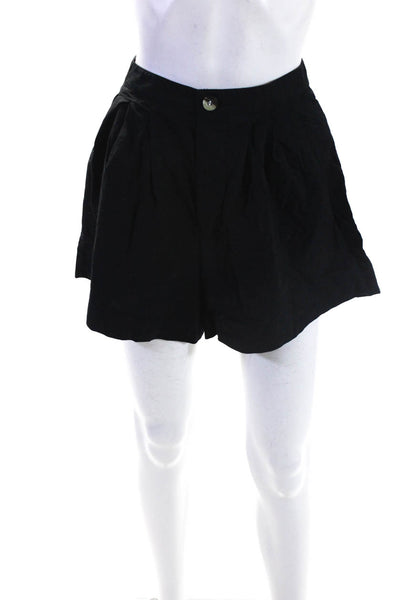 Doen Women's Button Fly Pleated Front Cotton Dress Short Black Size 2