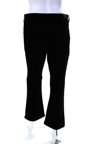 AG Adriano Goldschmied Womens Velvet High Rise Slim Flare Jeans Black Size 29