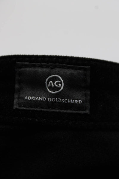 AG Adriano Goldschmied Womens Velvet High Rise Slim Flare Jeans Black Size 29