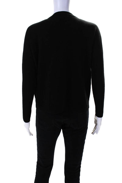 J Crew Womens Cashmere V-Neck Long Sleeve Pullover Sweater Top Black Size XS
