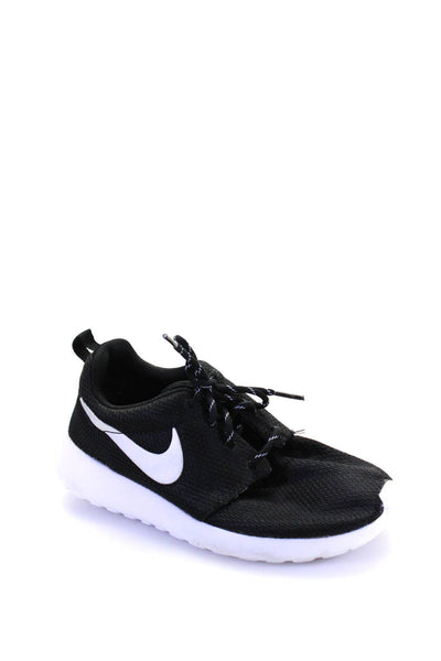 Nike Womens Mesh Fabric Lace Up Low Top Athletic Sneakers Black White Size 6.5