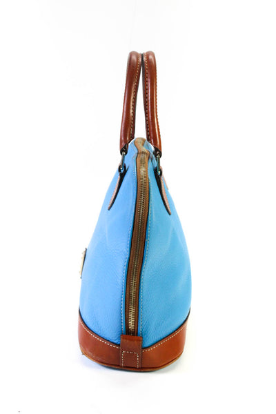 Dooney & Bourke Women's Zip Closure Textured Top Handle Handbag Blue Size M