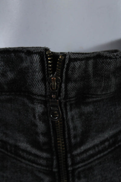 Victoria Victoria Beckham Womens Zipper Fly Raw Hem Skinny Jeans Pants Gray Size