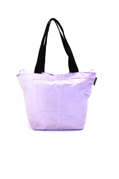 Herve Chapelier Double Handle Top Zip Tote Shoulder Handbag Light Pink