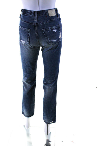AG Adriano Goldschmied Womens The Phoebe Tapered Leg Jeans Blue Size 24
