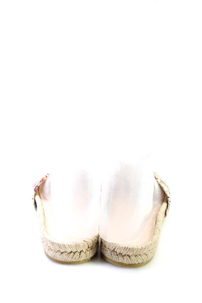 Etro Womens Paisley Print Open Toe Slide On Espadrille Sandals White Size 36 6