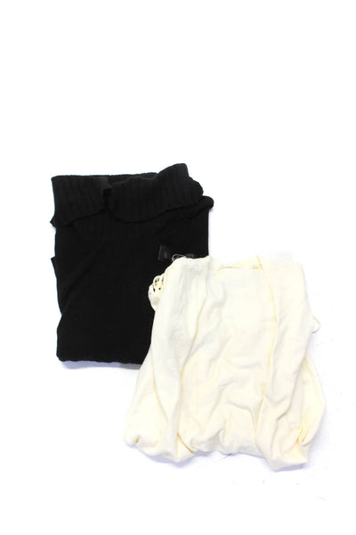 Neiman Marcus Cyrus Womens Cashmere Turtleneck Sweaters Black Size L XL Lot 2
