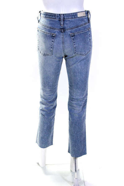 AG Adriano Goldschmied Womens Isabelle High Rise Straight Crop Jeans Blue 26