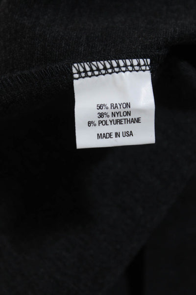 Jenne Maag Womens Tight-Knit Long Sleeve Full Zip Mock Neck Jacket Gray Size XS