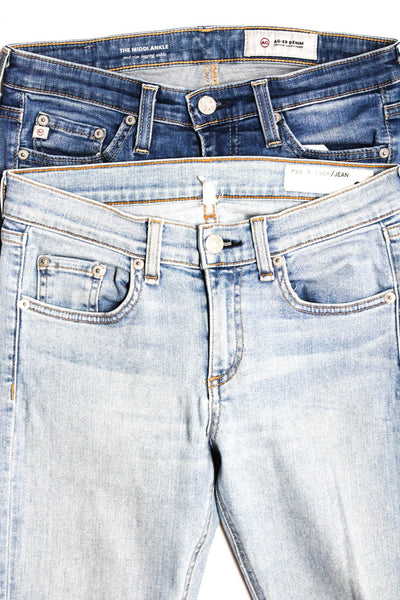 AG Women's Midrise Five Pockets Medium Wash Skinny Denim Pant Size 26 Lot 2
