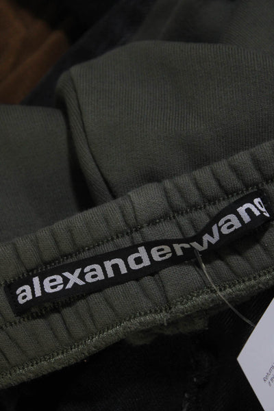 Alexander Wang Women's Button Closure Pockets Straight Leg Pant Black Size 27