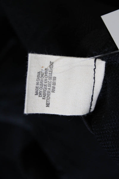 Elizabeth and James Womens Single Button Blazer Jacket Black Cotton Size 6