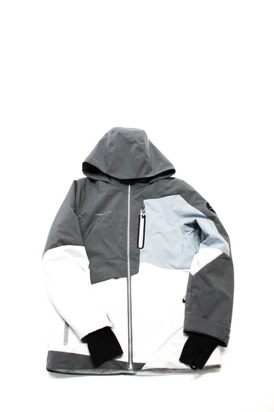 Obermeyer Women's Hood Long Sleeves Full Zip Color Block Coat Size L Lot 2