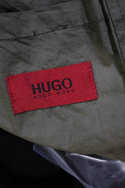Hugo Hugo Boss Women's Collared Long Sleeves Button Up Basic Coat Green Size M