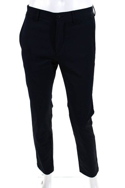 Theory Men's Button Closure Flat Front Straight Leg Dress Pant Navy Blue Size 29