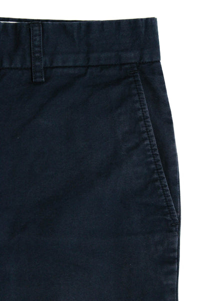 Paul Smith Men's Hook Closure Flat Front Straight Leg Chino Pant Blue Size 30
