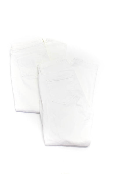 Vince Frame Cotton Blend 5 Pocket Mid-Rise Skinny Jeans White Size 28 27 Lot 2