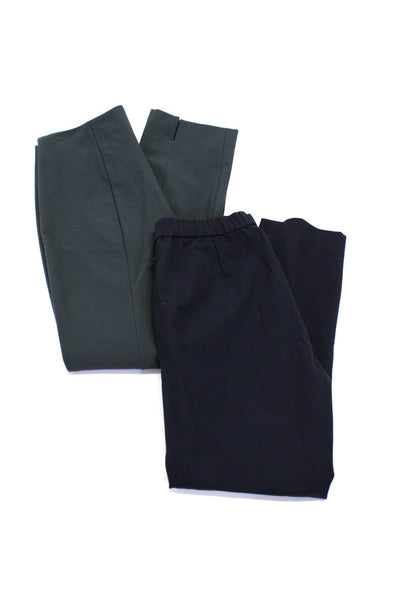 Vince Theory Womens Cotton Blend Flat Front Mid-Rise Pants Gray Size S 4 Lot 2