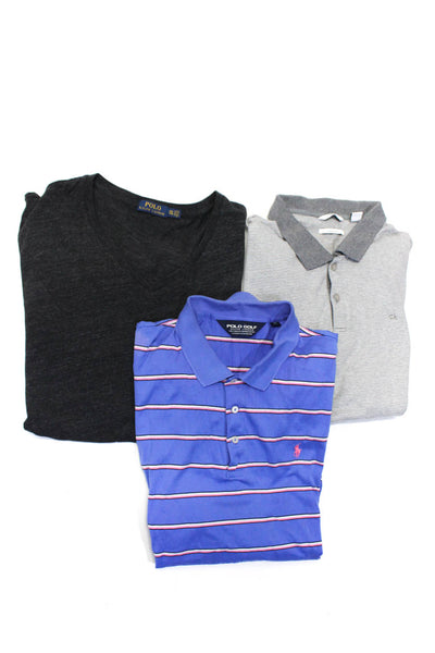 Polo Golf Ralph Lauren Men's Shirt Sleeves Stripe Polo Shirt Size XL Lot 3