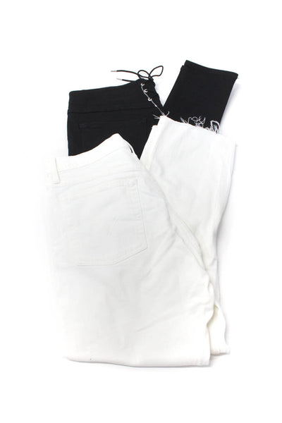 Rag & Bone Womens Zip Closure Pockets Skinny Denim Pant Black White Size29 Lot 2
