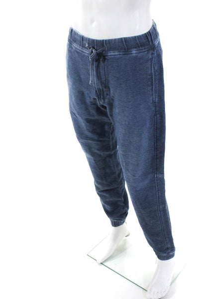 7 for all Mankind Mens Cotton Drawstring Joggers Blue Size S