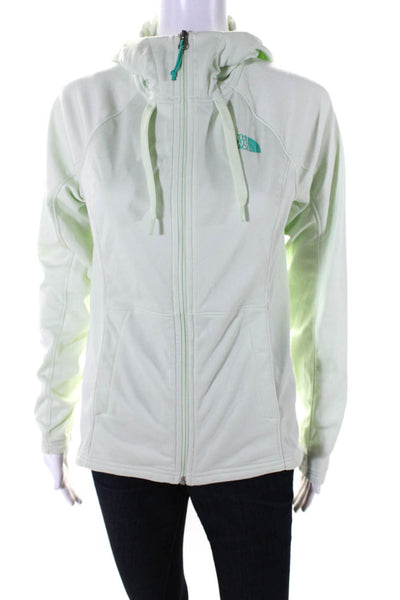 The North Face® Womens Two Pocket Long Sleeve Full Zip Hoodie Light Green Size S