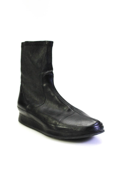 Stephane Kelian Womens Leather Platform Flat Sock Booties Black Size 9