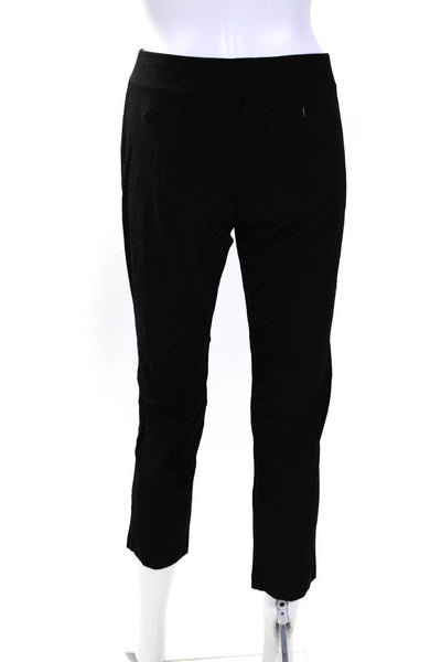Eileen Fisher Womens Black High Rise Pull On Straight Leg Pants Size PP