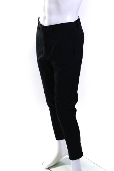 Theory Mens Mid-Rise Flat Front Straight Leg Casual Pants Trousers Black Size 32