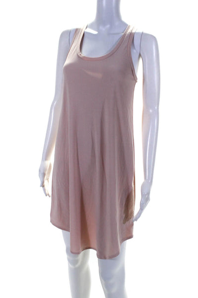 Leith Womens Sleeveless Scoop Neck Pullover Midi Tank Top Dress Pink Size XS