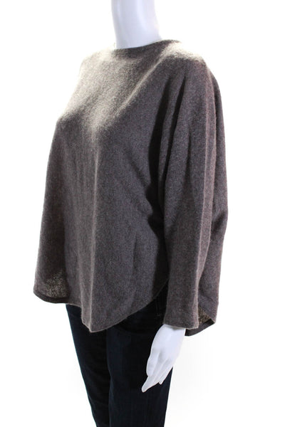 Claudia Nichole Womens Cashmere Dolman Sleeves Sweater Brown Size Small