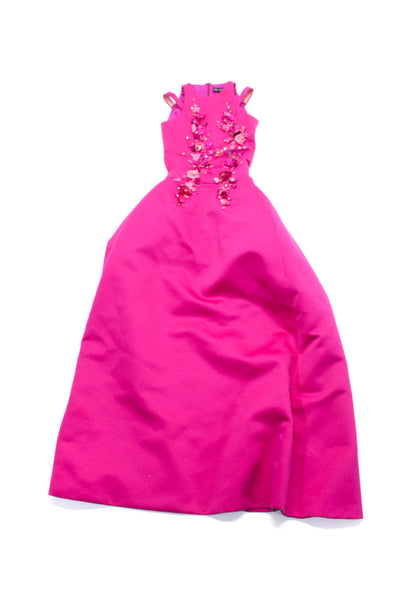 Nina Bauer Collection Womens Embellished Satin Mini Dress Skirt Set Pink Size 0
