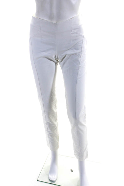 Gizia Womens Side Zipped Darted Skinny Leg Slip-On Dress Pants White Size EUR36