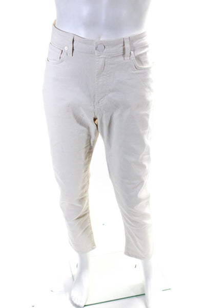 Monfrere Mens Brando Straight Leg Vintage White Wash Jeans Beige Size 34