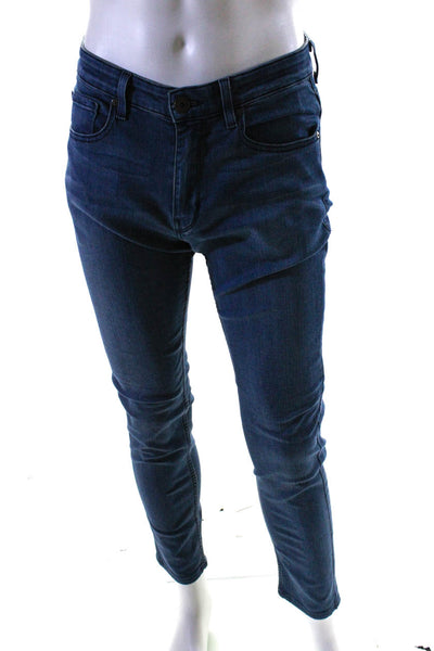 Paige Mens Zipper Fly Dark Wash Federal Skinny Jeans Blue Denim Size 31