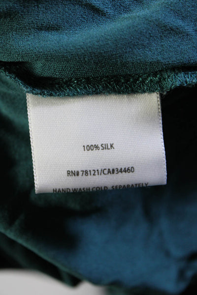 Eileen Fisher Womens Scoop Neck Silk Knit Tank Tank Top Green Size 3X